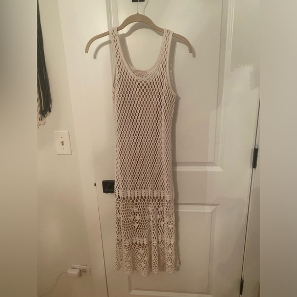 White Handknit Dress - Picture 1 of 3